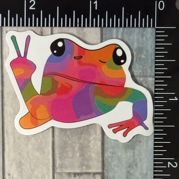 ๐10/$10๐ Psychedelic Frog Reusable Waterproof Vinyl Sticker Decal - Picture 1 of 1